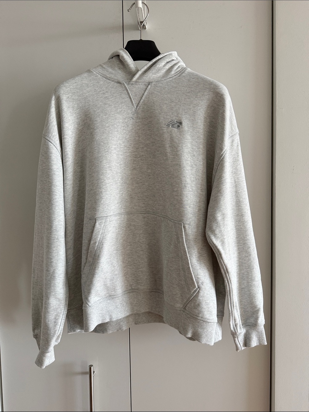 New Balance Athletics French Terry Hoodie Light Grey Size L